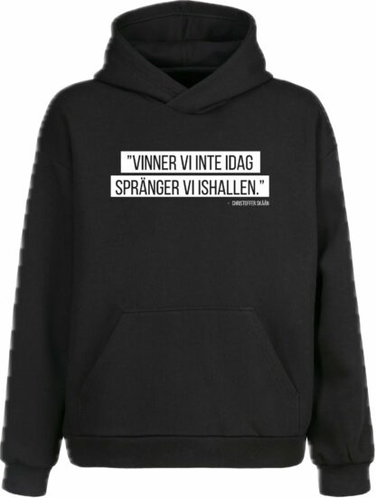 Svart Hoodie med Skåån citat